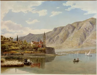 Vue de Dobrota vers Mula près de Cattaro